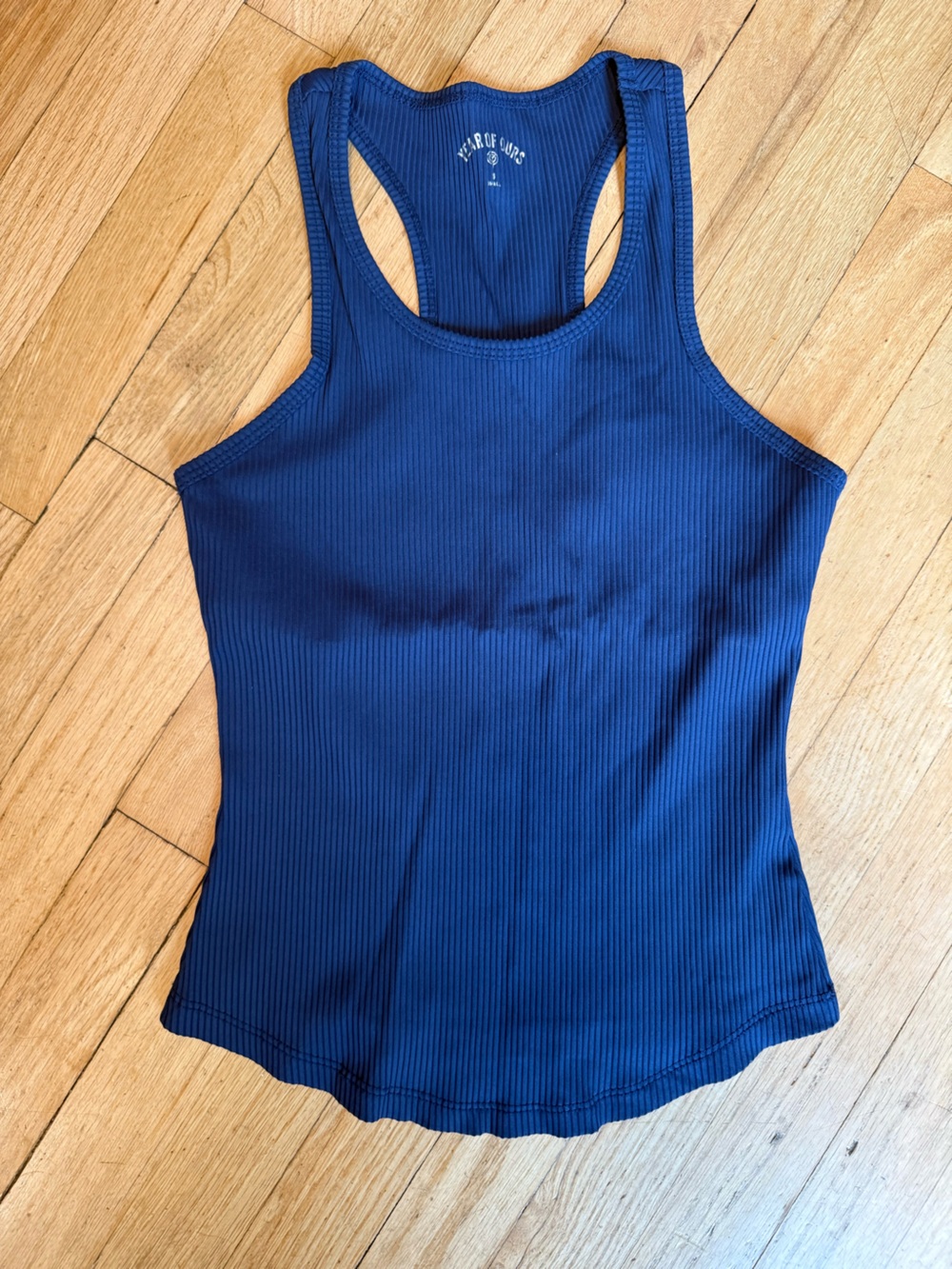 Year of Ours Ribbed Navy Blue Tank Top